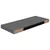 Plutajuća zidna polica visoki sjaj siva 60 x 23,5 x 3,8 cm MDF