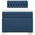 Vidaxl Box spring postelja z vzmetnico modra 90x200 cm blago