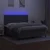 Vidaxl Box spring postelja z vzmetnico LED temno siva 160x200 cm blago