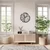 WallXpert metalni zidni ukras DCV-1013-MT, list lokvanja, 40 x 40 cm, crni