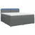 vidaXL Postelja boxspring z vzmetnico Temno siva 160 x 200 cm Blago