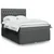 Vidaxl Box spring posteljni z vzmetnico temno siv 140x190 cm blago