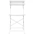 Sklopiva stolica za vrt 2 pcs Bijelo 42 x 46 x 82cm Metal
