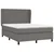 Vidaxl Box spring postelja z vzmetnico siva 140x190 cm umetno usnje