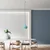 Opviq Luster Tom, 37-130cm, O23 cm, Tirkizni