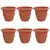Okrugla saksija za cveće 6 pcs Crvena cigla O 39 x 32 cm