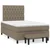 Vidaxl Box spring postelja z vzmetnico taupe 120x190 cm blago