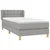 Vidaxl Box spring postelja z vzmetnico svetlo siva 90x200 cm blago