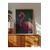 WallXpert uramljena slika 115228, ružičasti flamingo na tamnozelenoj pozadini, 50 x 70 cm, ram u boji prirodnog drveta