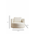 ATELIER DEL SOFA Fotelja Asos Cream Wing