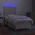 Vidaxl Box spring postelja z vzmetnico LED krem 90x190 cm blago