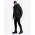 Ombre Mens patterned jacquard puffer jacket - black