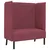 Sofa s visokim naslonom 101cm boja crnog vina tkanina