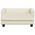Dječja sofa s tabureom krem 100 x 50 x 30 cm od umjetne kože