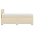 Krevet s oprugama i madracem krem 100 x 200 cm od tkanine