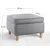 Atelier del Sofa Tabure Roscen, 63x43x63cm, Sivi