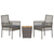 Bistro set za vrt 3 pcs Siva poliratan