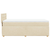 vidaXL vidaXL Box spring postelja z vzmetnico krem 90x200 cm blago, (21291683)