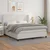 Vidaxl Box spring postelja z vzmetnico bel 160x200 cm umetno usnje