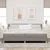Vidaxl LED Box Spring Postelja z blazino Taupe 200 x 200 cm blago