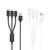 Hoco Kabel 3 v 1 USB-A na Lightning/Micro USB/USB-C Hoco 2 A, 1 m, X74, bel