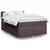 Vidaxl Box spring postelja z vzmetnico temno rjava 140x200 cm blago