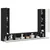 Set TV komoda 8 pcs Crna Konstruirano drvo