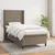 Vidaxl Box spring postelja z vzmetnico taupe 90x190 cm blago