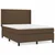 Vidaxl Box spring postelja z vzmetnico temno rjava 140x200 cm blago