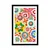 Plakat abstrakcija rož - 60x90 black