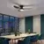 Brilagi - LED prigušiva plafonski ventilator LED/38W/230V 100 cm crna/smeđa + daljinski upravljač