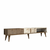 HANAH HOME Milan Walnut White Marble