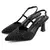 Mona shoes Ženske sandale na štiklu, Crne