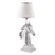 Opviq Horse White Silver Stona lampa, Srebrno-Bela