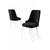 Hanah Home Set stolica Newa, 46x94x46 cm, 2 komada, Crno-bele