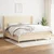 Vidaxl Box spring postelja z vzmetnico krem 200x200 cm blago