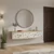 Hanah Home komoda Moka 120, 120 cm, hrast Sapphire / bela / zlatna