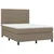 Vidaxl Box spring postelja z vzmetnico LED taupe 140x200 cm blago