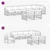 Set vanjskih sofa s jastukom 8 pcs Bijela i krem Poliester