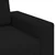 vidaXL Dvosed črne barve 180x77x82 cm blago