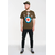 LOGOSHIRT Majica Peanuts - Snoopy Pilot  modra / oliva / rdeča / bela