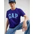 GAP Majica EVERYDAY svetlo modra/vijolično modra