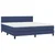 Vidaxl Box spring postelja z vzmetnico LED modra 160x200 cm blago