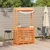 Vidaxl Zunanja barska miza s streho rjava 112,5x57x195,5 cm trden les