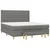 Vidaxl Box spring postelja z vzmetnico temno siva 160x200 cm blago