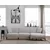 Atelier del Sofa Ugaona garnitura Aren 145x43x206cm Siva