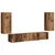 Set TV komoda 4 pcs Staro drvo Konstruirano drvo