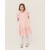 Monsoon Children Haljina za devojčice Heart mesh trapeze, Roze