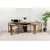 Hanah home Radni sto 240x74x60?cm Bež-Crni