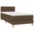 Vidaxl Box spring postelja z vzmetnico LED temno rjava 80x200 cm blago